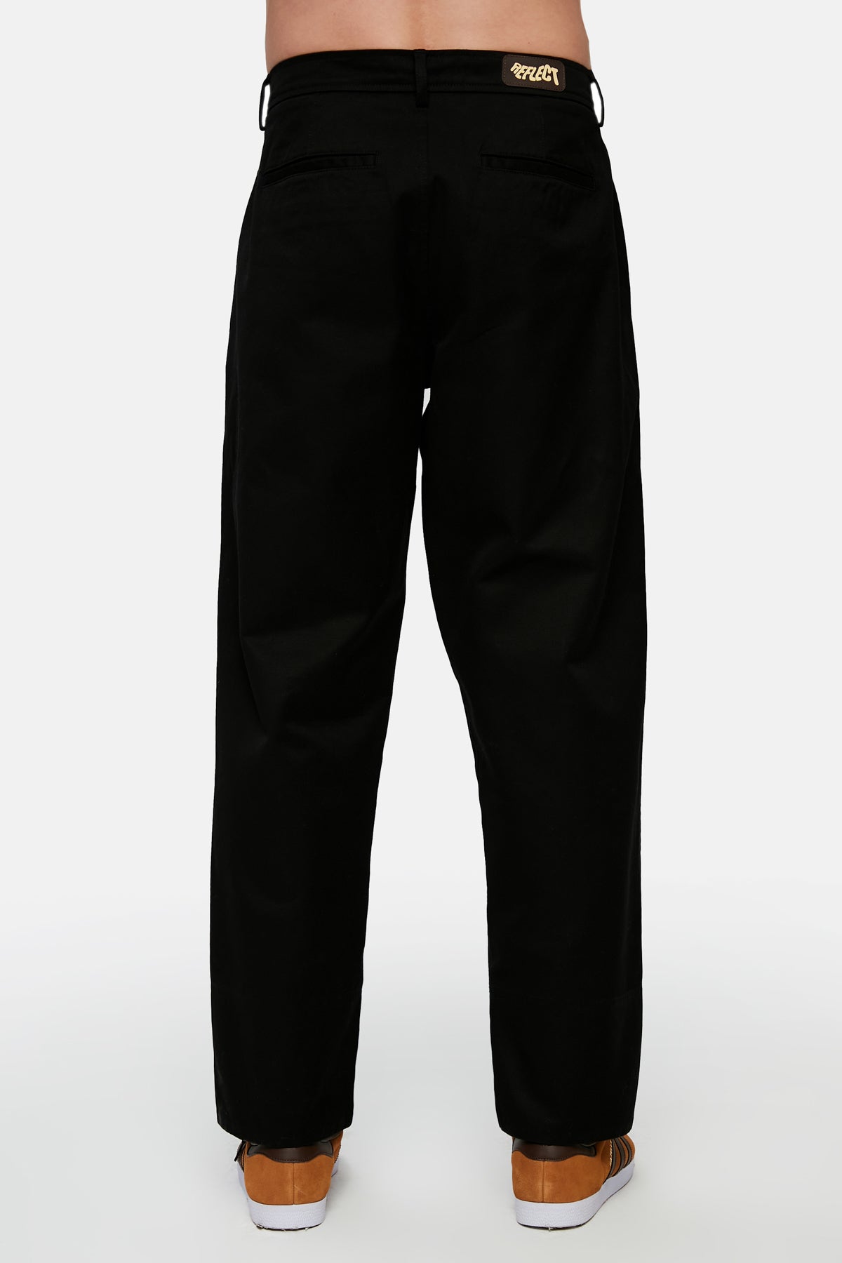 Logo Tag Painter Pants - Black
