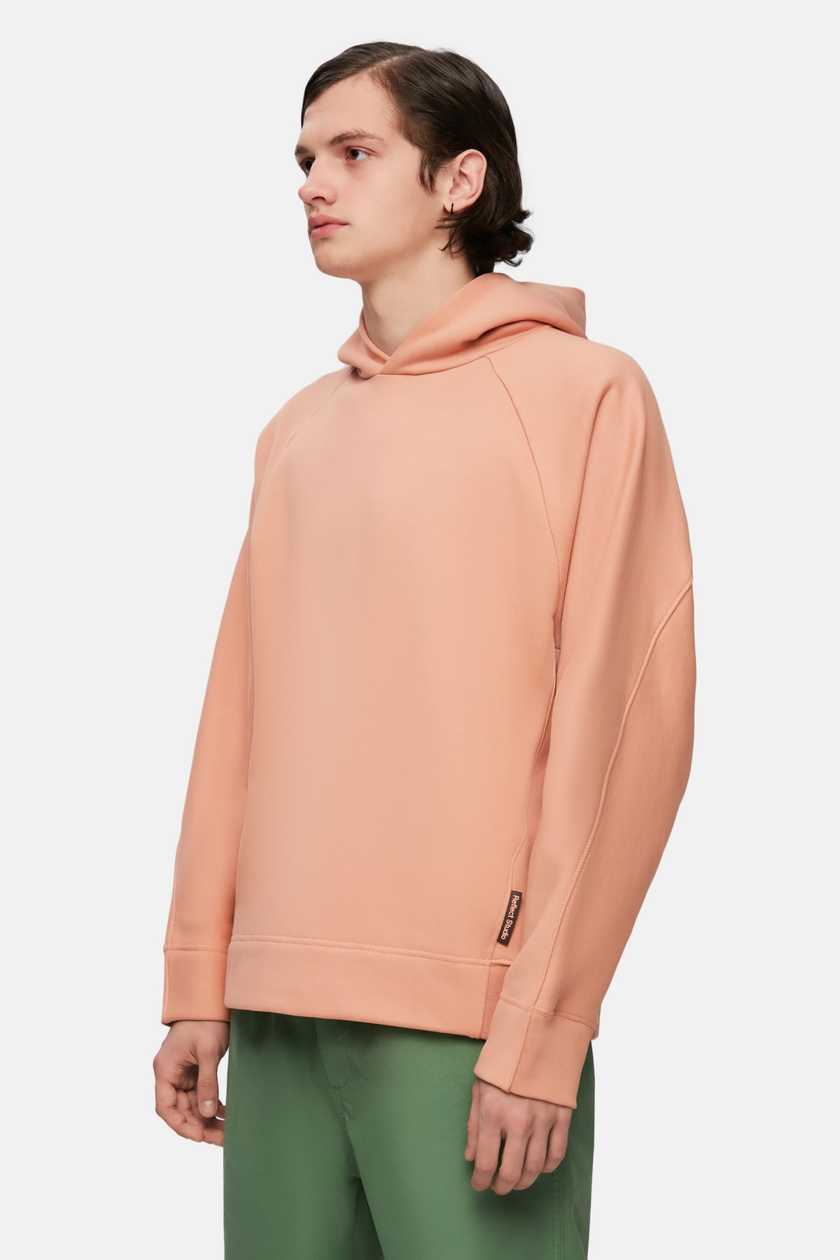 Logo Tag Relaxed Fit Hoodie - Dusted Peach