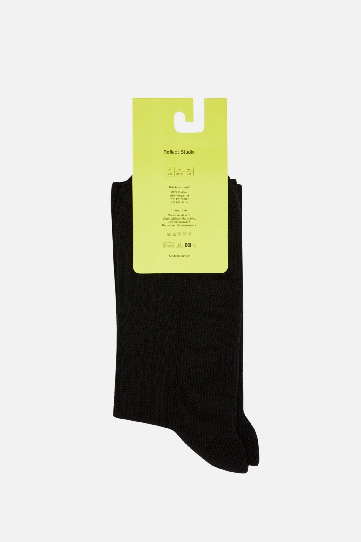 Panda Soket Havlu Çorap - Siyah