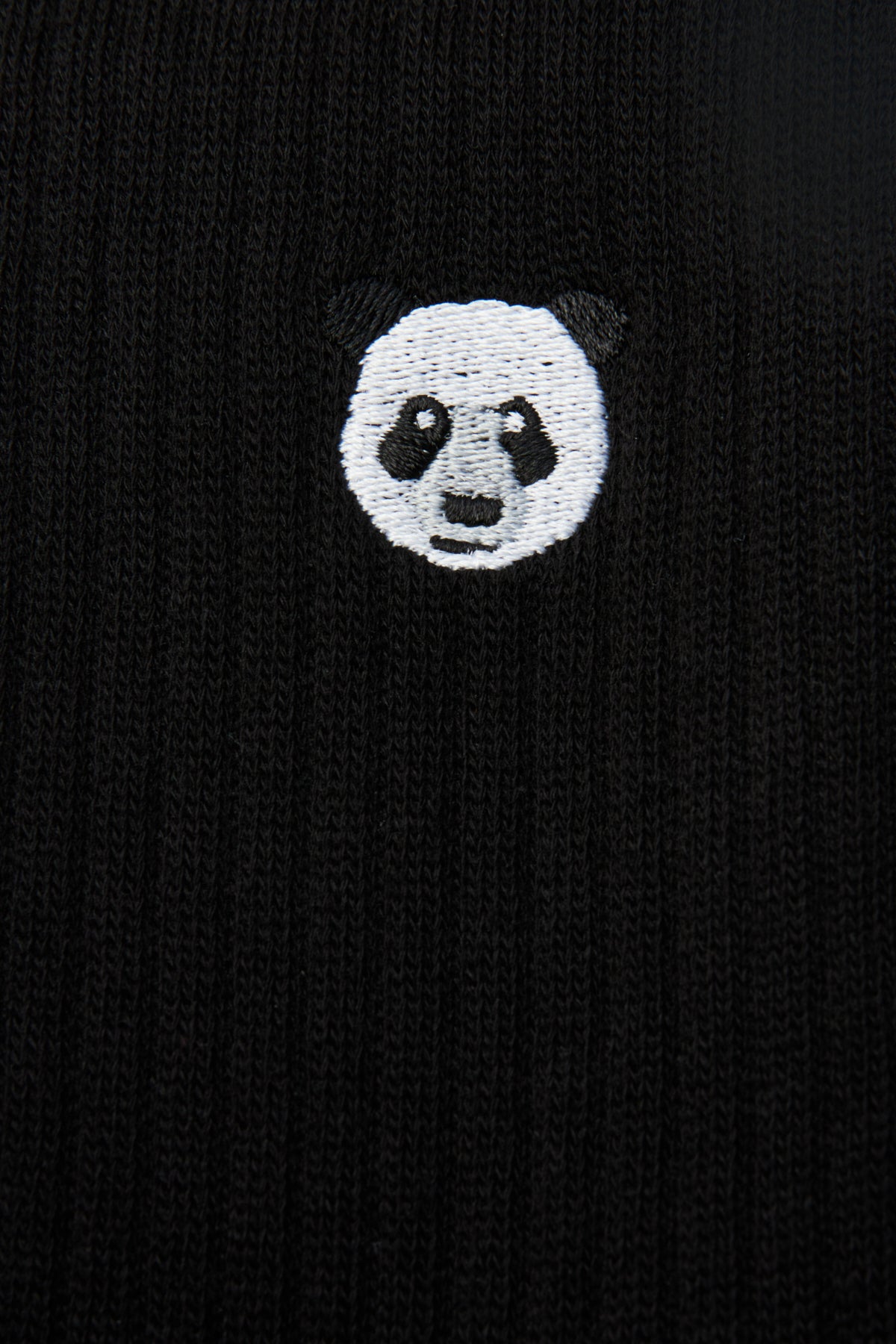 Panda Soket Havlu Çorap - Siyah