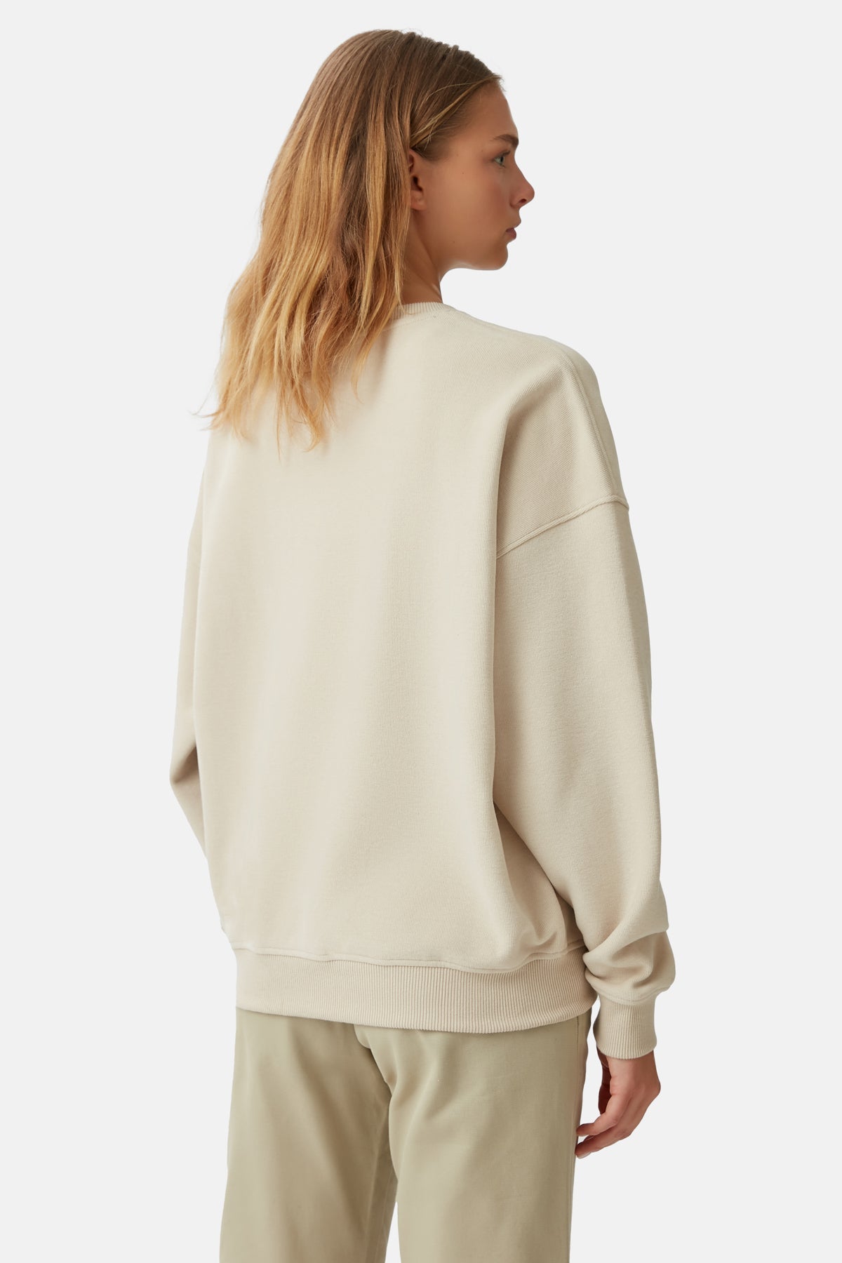 Sincap Super Soft Oversize Sweatshirt - Parşömen Bej